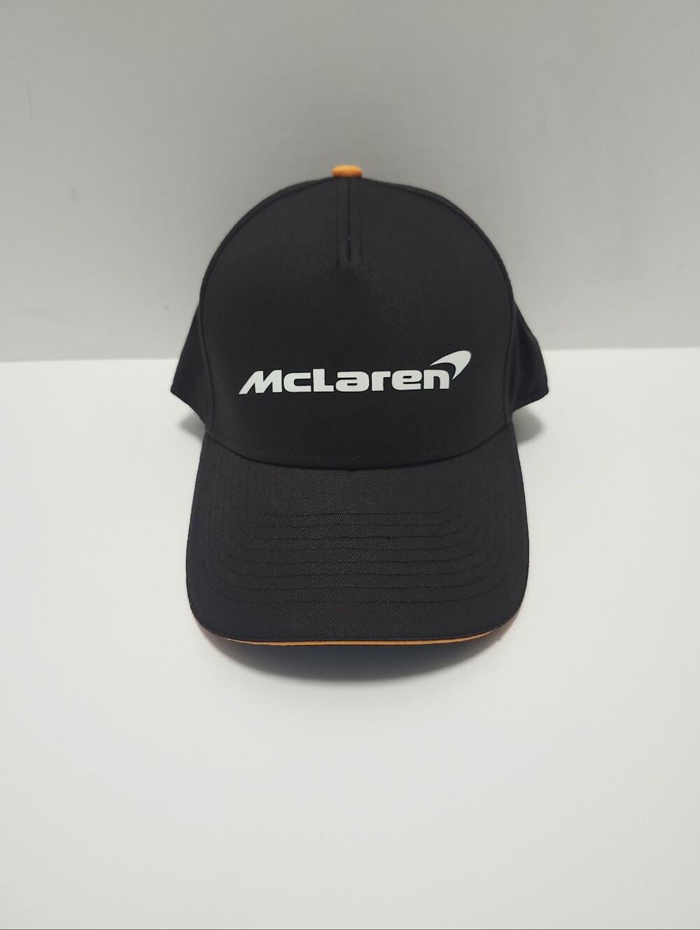 Mclaren Hat Strap Back Black Orange NWOT